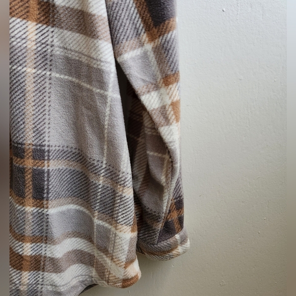 Maurices- Neutral Plaid Shacket - Picture 4 of 7
